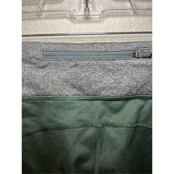 Nike Running Dri Fit Green Gray Crop Leggings - Picture 7 of 9